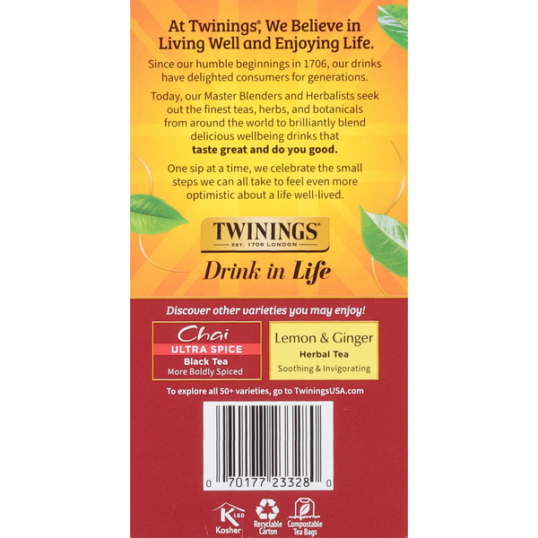 Twinings Flavoured Black Tea, Chai, Tea Bags