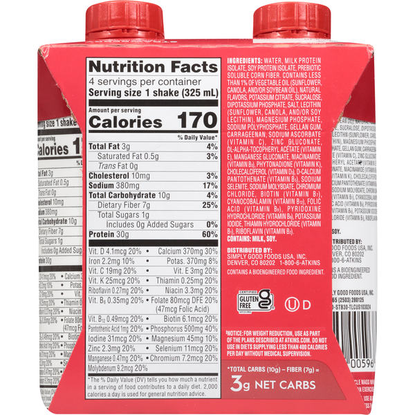 Atkins Strong Strawberry High Protein Shake