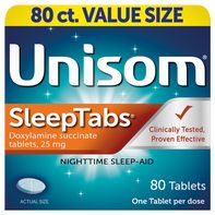 Unisom Sleep Tabs, Nighttime, 25 mg, Tablets️