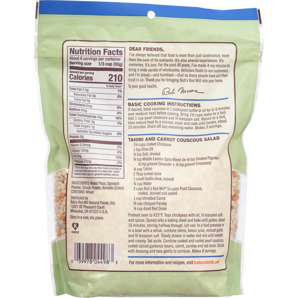 Bob's Red Mill Tri-Color Pearl Couscous