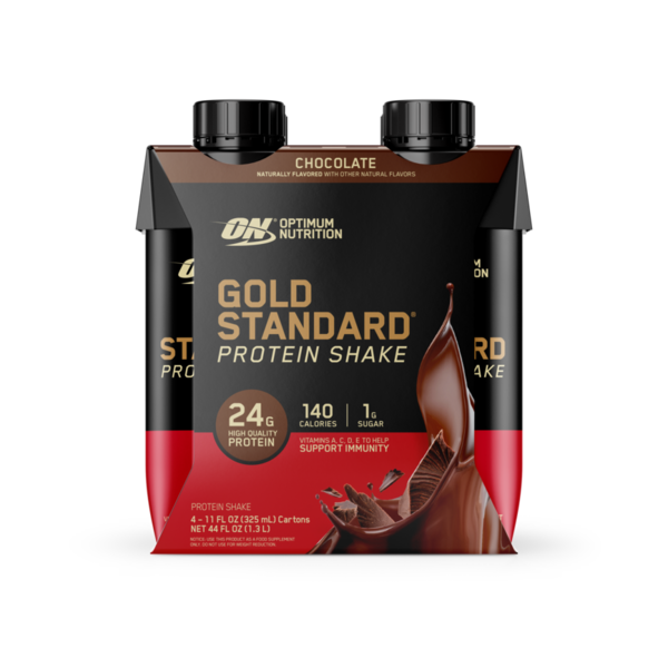 Optimum Nutrition Gold Standard Chocolate Protein Shake, 4 Count