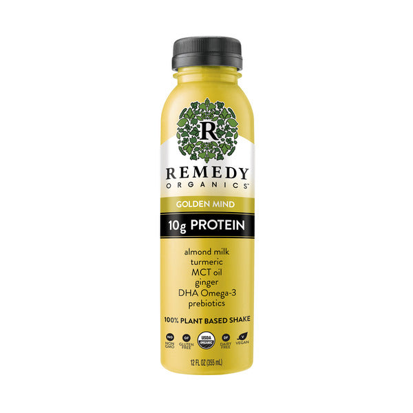 Remedy Organics Golden Mind Plant-Based Protein Wellness Shake, Ready-to-Drink