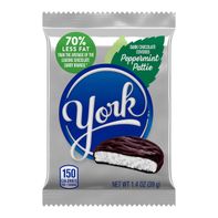 YORK Dark Chocolate Peppermint Pattie, Candy Pack, 1.4 oz