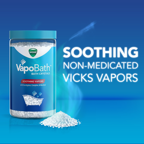 Vicks VapoBath, Bath Crystals, Soothing Non-Medicated Vapors, Bath Bomb, Bath Salts
