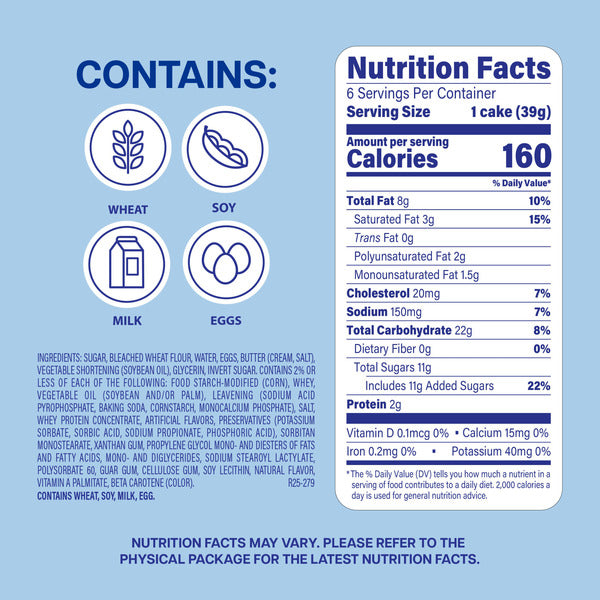 Entenmann's 6 ct, Pound, Mini Snack Cakes, 8.25 oz