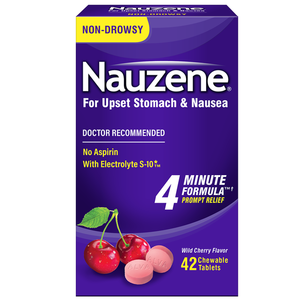 NAUZENE Chewables for Upset Stomach & Nausea