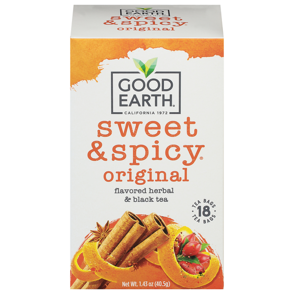 Good Earth Herbal & Black Tea, Original, Tea Bags
