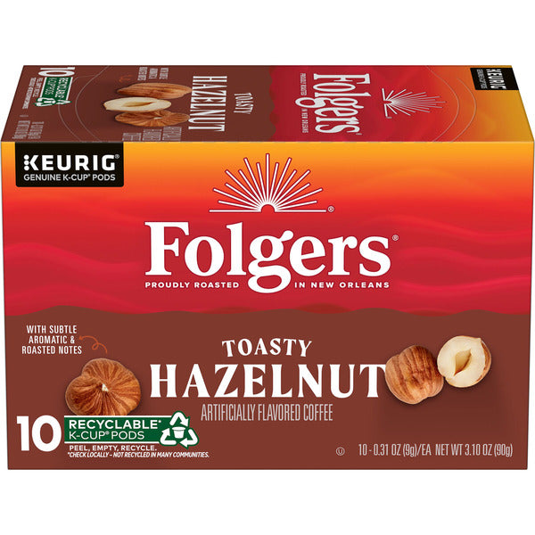 Folgers Toasty Hazelnut Artificially Flavored Coffee, Keurig K-Cup Pods
