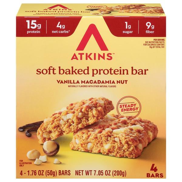 Atkins Soft Baked Vanilla Macadamia Nut Protein Bar