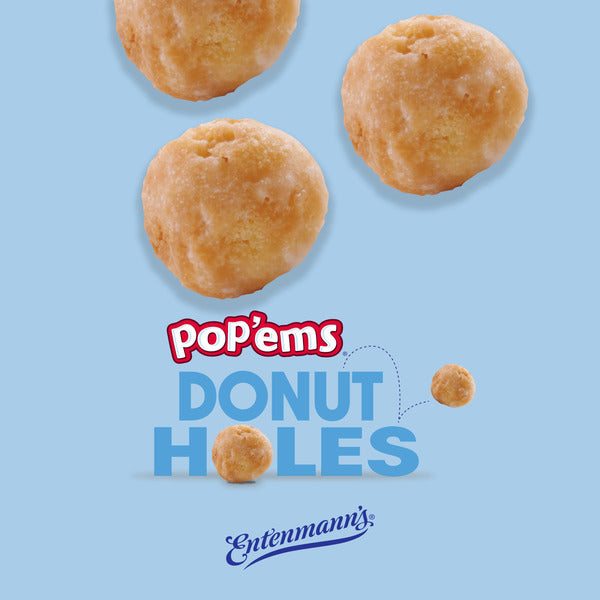 Entenmann's Pop’ems, Glazed, Donut Holes, Donut Bites, 13 oz