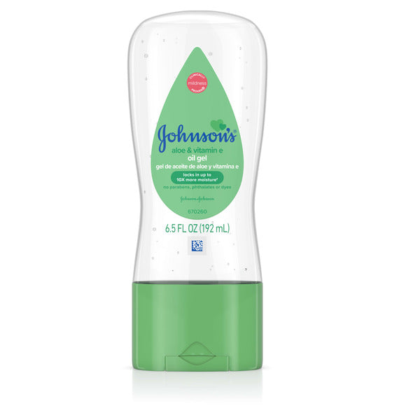 Johnson's Oil Gel, Aloe Vera & Vitamin E, Soothing, 6.5 fl. oz