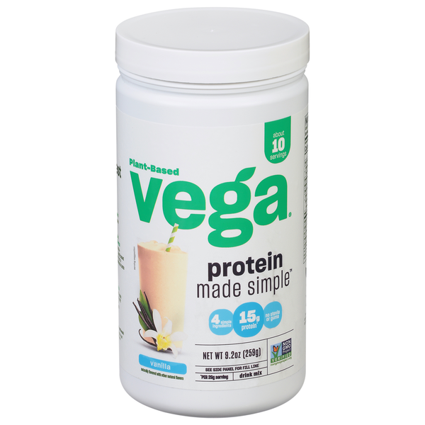 Vega Drink Mix, Plant-Based, Vanilla, Protein