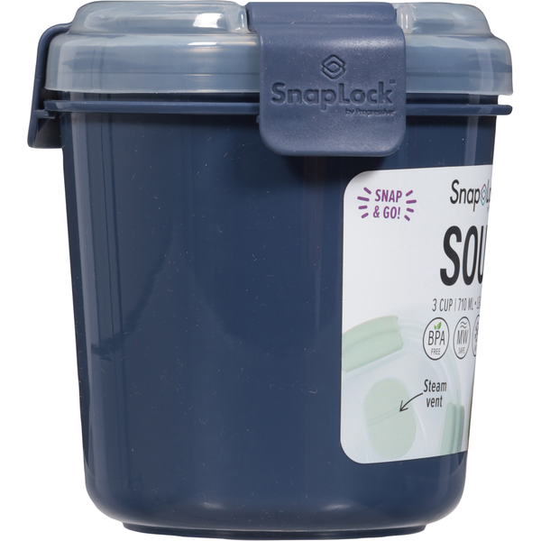 Snap Lock Container, Soup, 3 Cup