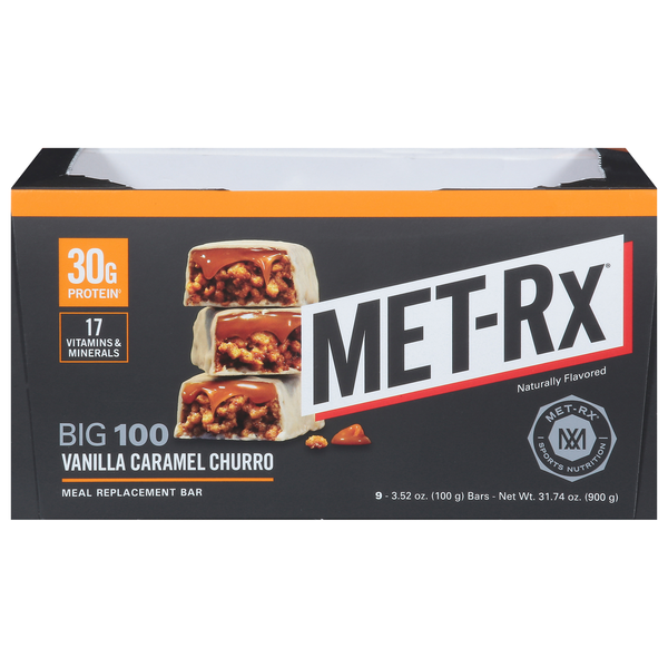 MET-Rx Meal Replacement Bar, Vanilla Caramel Churro