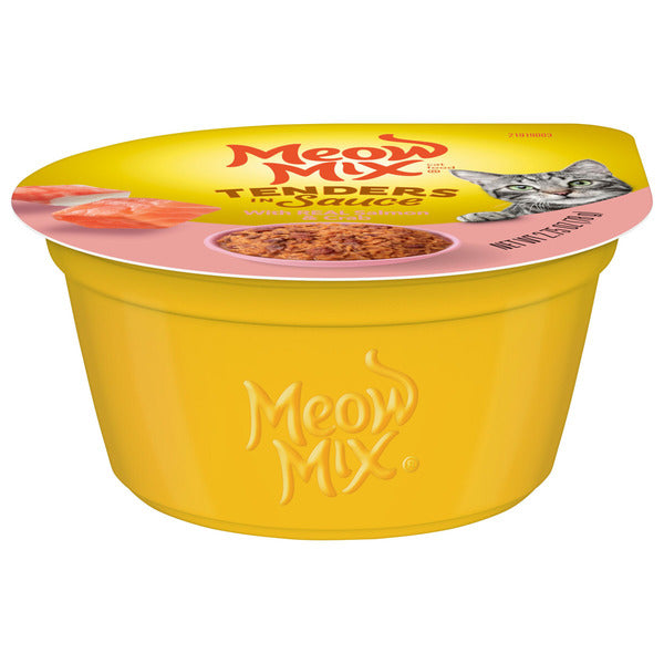 Meow Mix Tenders in Sauce with REAL Salmon & Crab, Wet Cat Food