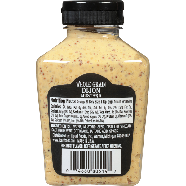 Lipari Old Tyme Mustard, Whole Grain, Dijon
