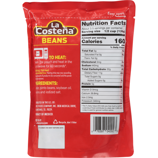 La Costeña Beans, Refried Pinto
