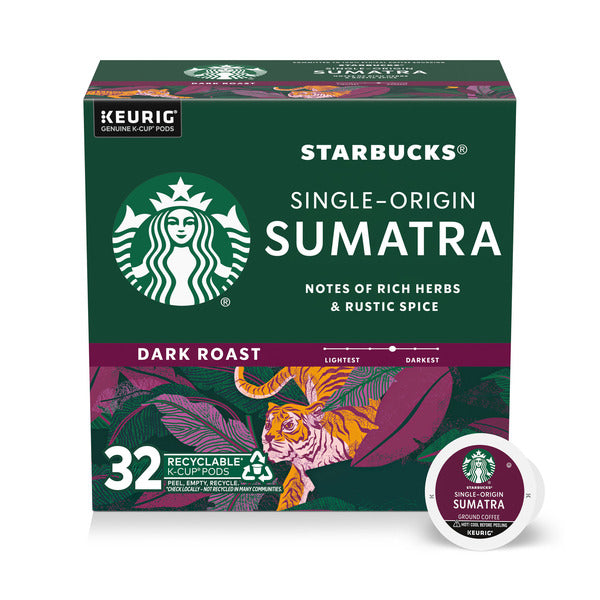 Starbucks Sumatra Dark Roast K-Cup Coffee