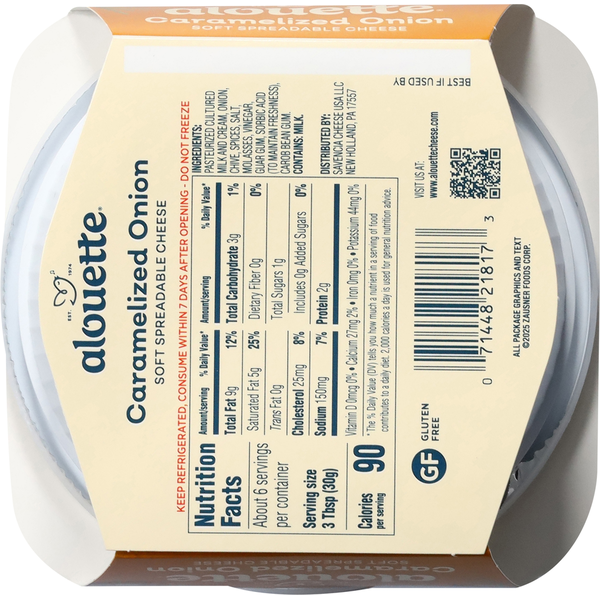 Alouette Soft Spreadable Caramelized Onion Cheese