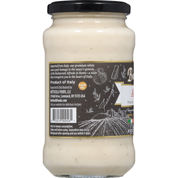 Botticelli Pasta Sauce, White, Premium, Alfredo
