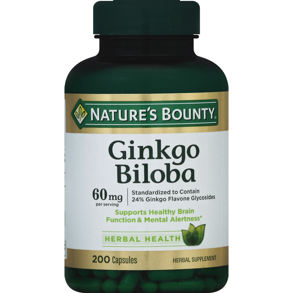Nature's Bounty Ginkgo Biloba, 60 mg, Capsules