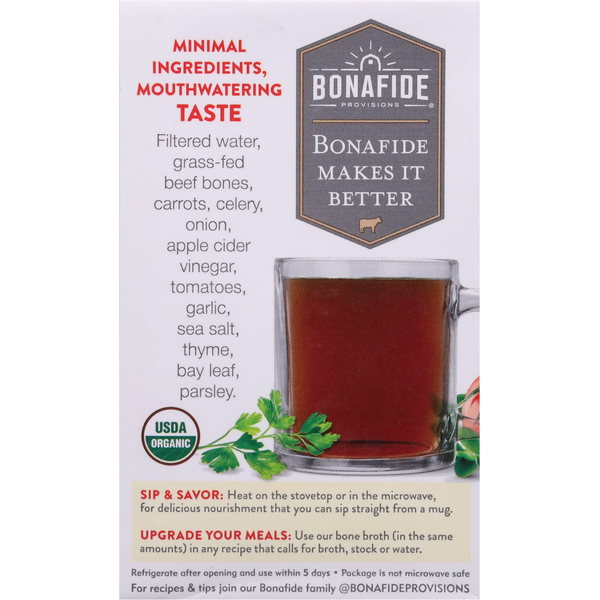 Bonafide Provisions Beef Bone Broth, Organic