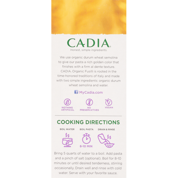 CADIA Fusilli, Organic