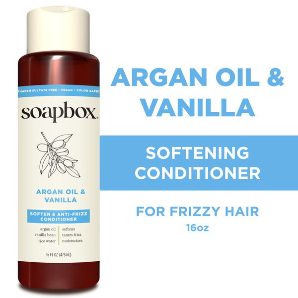 Soapbox Argan Oil & Vanilla Anti Frizz Conditioner for Frizzy Hair