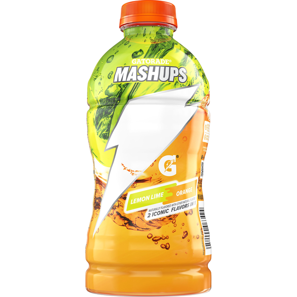 Gatorade Mashups Thirst Quencher Lemon Lime Orange Artificially Flavored