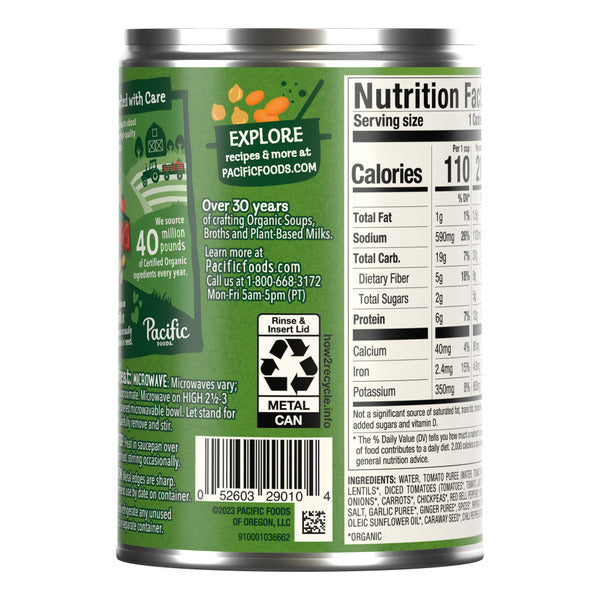 Pacific Foods Organic Spicy Harissa Lentil Soup