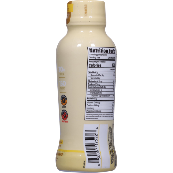 RAW Vanilla Milkshake Protein Shake