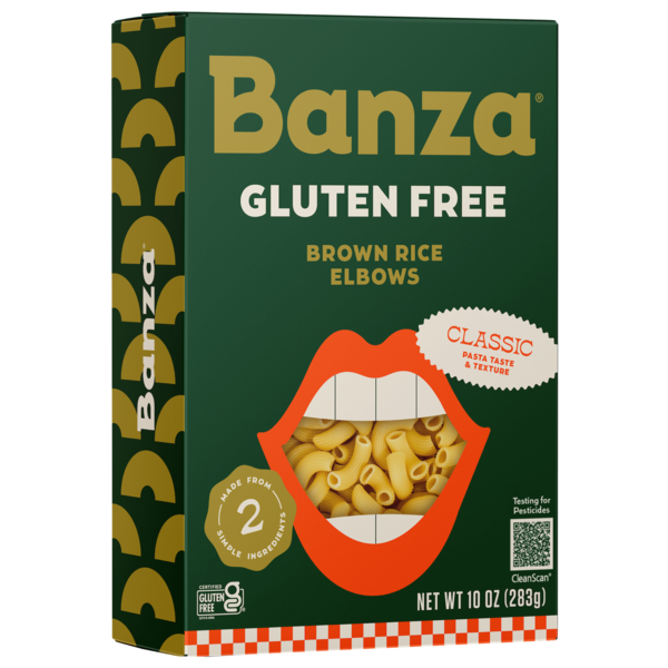 Banza Brown Rice Elbows Pasta - Gluten Free, Non GMO, Made In Italy