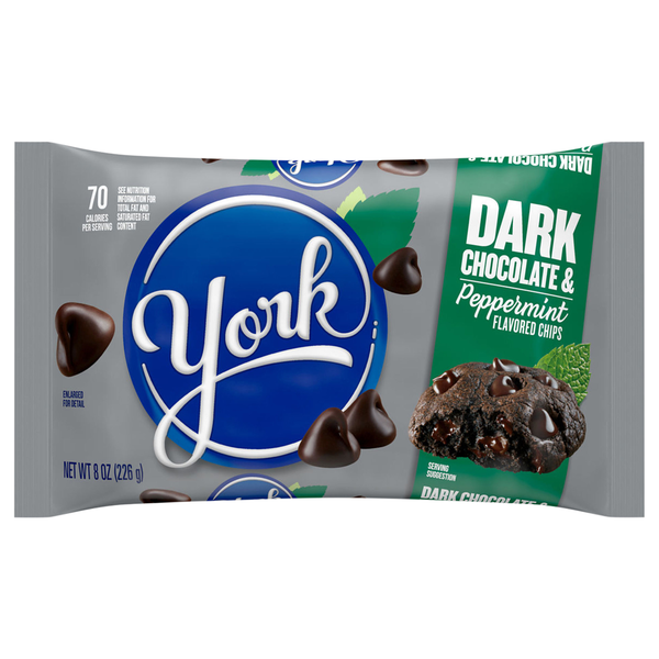 YORK Dark Chocolate & Peppermint Flavored Chips