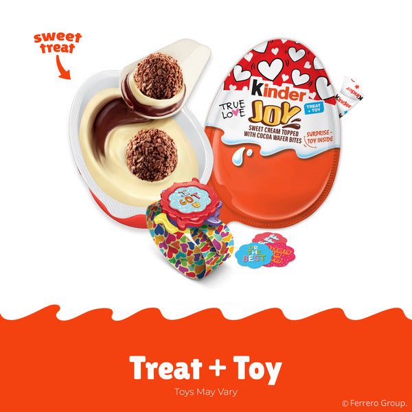 Kinder Joy Valentine's Day Egg with Chocolatey Wafer Bites and Surprise Toy Inside  Toy