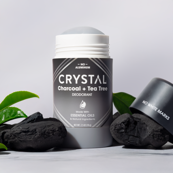 Crystal Deodorant Magnesium Enriched Deodorant, Charcoal + Tea Tree