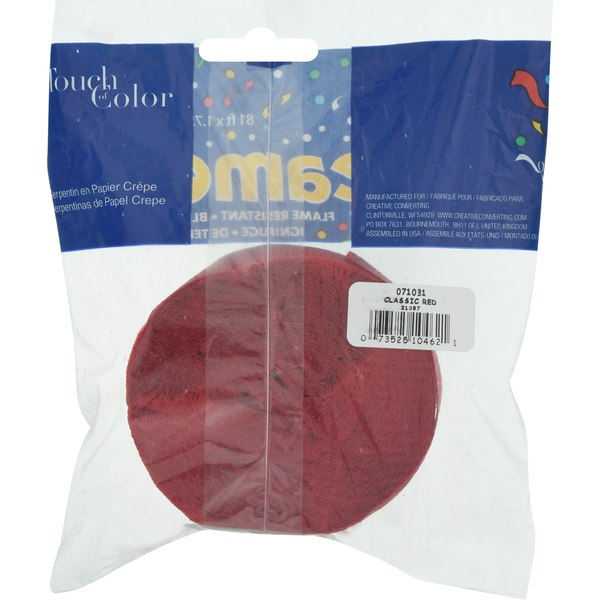 Celebrations Crepe Streamer, Classic Red