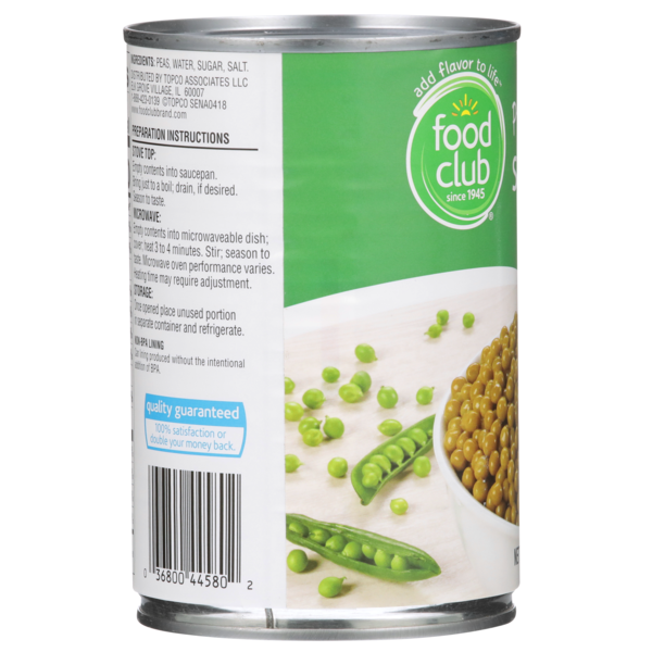 Food Club Petite Young Sweet Peas