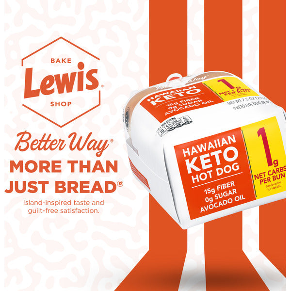 Lewis Bake Shop Hawaiian Keto Hot Dog Buns