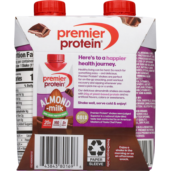 Premier Protein Non-Dairy Almondmilk Chocolate Protein Shake