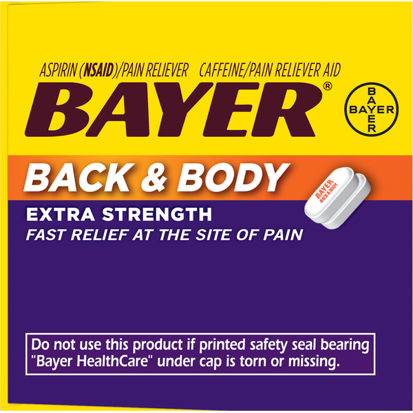 Bayer Coated Caplets Back & Body 500 mg Extra Strength Aspirin