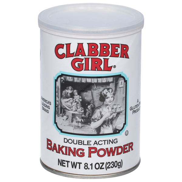 Clabber Girl Baking Powder, Double Acting, Gluten Free, 8.1 ounces