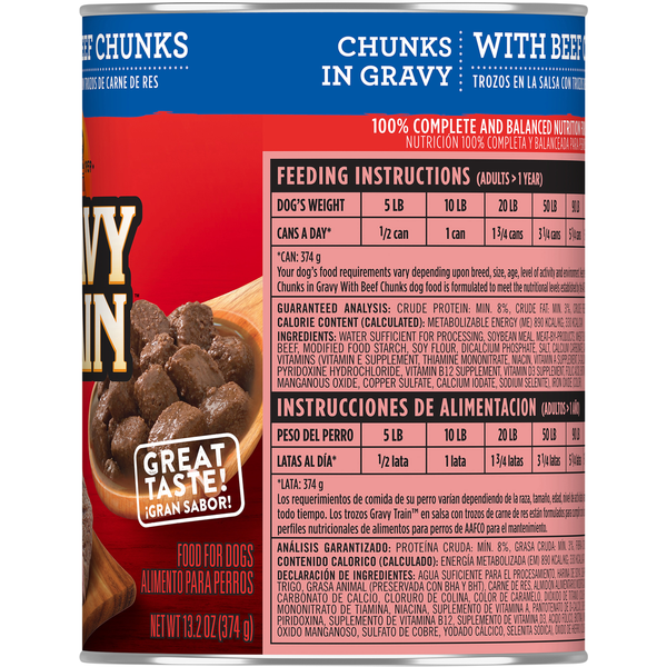 Gravy Train Chunks in Gravy with Beef Chunks Food for Dogs