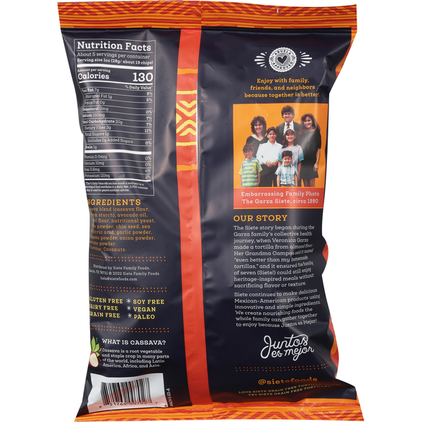 Siete Dairy Free Grain Free Nacho Tortilla Chips