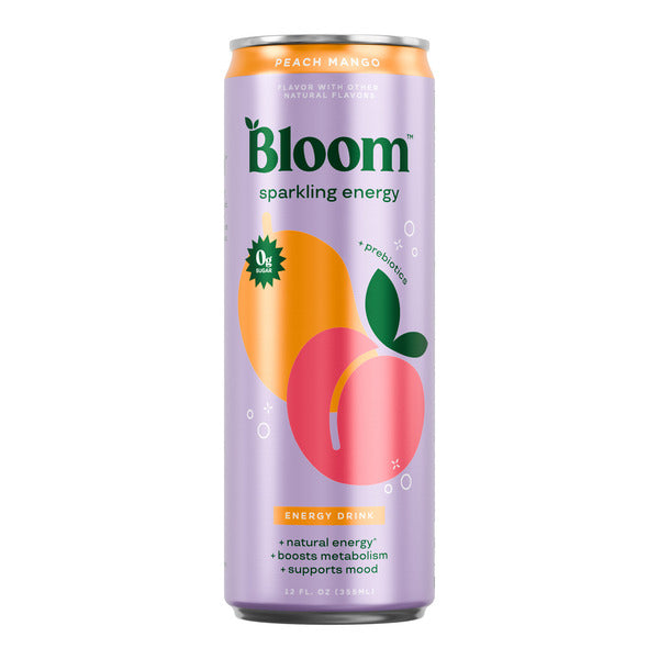 Bloom Sparkling Energy Bloom Sparkling Energy, Carbonated, Peach Mango
