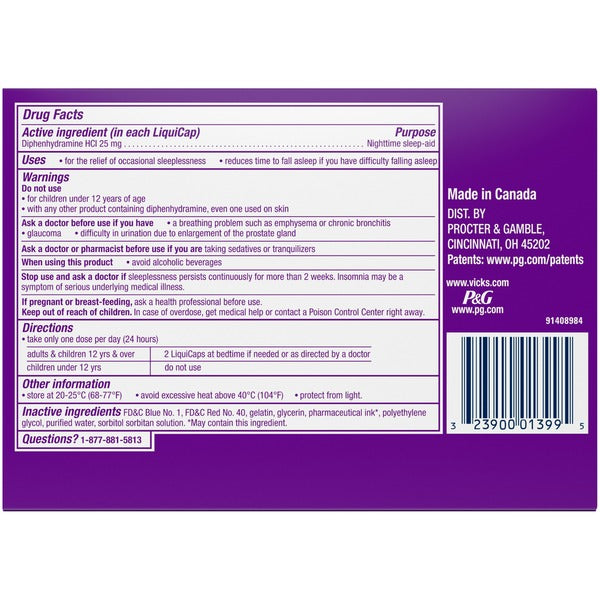 Vicks Zzzquil Nighttime Sleep Aid, Non-Habit Forming