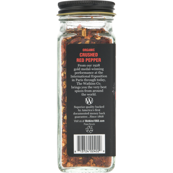 Watkins Red Pepper, Organic, Crushed