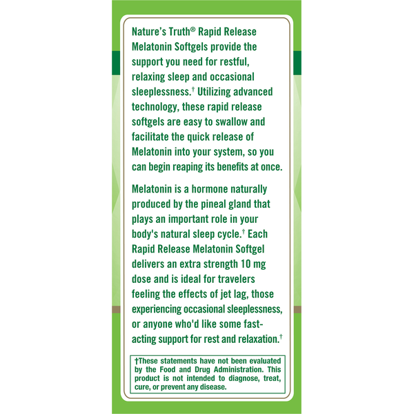 Nature's Truth Melatonin Softgels