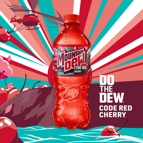 Mountain Dew Code Red Soda Pop