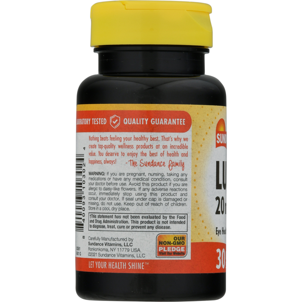 Sundance Vitamins Lutein, 20 mg, Quick Release Softgels, Plus Bilberry & Zeaxanthin