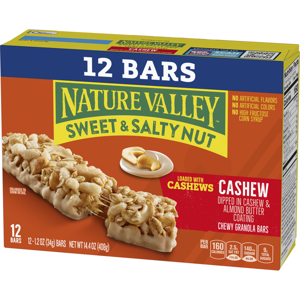Nature Valley Cashew Sweet and Salty Nut Chewy Granola Bars
